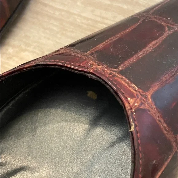 Stuart Weitzman UGC size 9 Dark Red Croc-Patterned Heels stiletto vintage - Picture 11 of 14